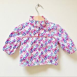 COOGI Windbreaker Jacket in Pink and Purple Logo Print Baby Girl Size 6-9 Months